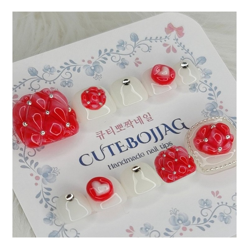 Quilting emboss handmade pedi tip - Paddy A / 퀼팅엠보