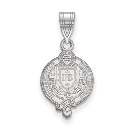 LogoArt Sterling Silver Fordham University Medium Crest Pendant Chain Included
