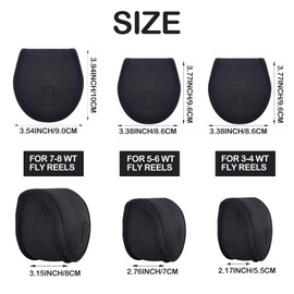 Aventik Neoprene Fly Fishing Reel Case Fathers Day Dad Gifts for Men Dad Husband Boys Beginner Pouch Cover Fitting 5/6 7/8wt Fly Reel Storage (Black, 1-PACK 3/4)