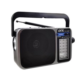 Portable 3-Band AM/FM/SW Radio with Bluetooth + LED Flashlight