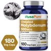 NusaPure Chelated Molybdenum 500 mcg 180 Vegetarian Caps (Vegan, Non-GMO)