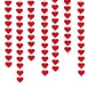 Geliking 72 Piece Red Felt Heart Garland Hanging String -