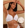 Deyllo Women's Push Up Front Closure Bras Underwire Racerback Lace