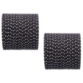 Efulgenz - Juego de brazaletes indios de metal para mujer, dos docenas de brazaletes de boda con textura punteada, brazaletes de aleación para novia, accesorios de disfraz de moda, joyería de