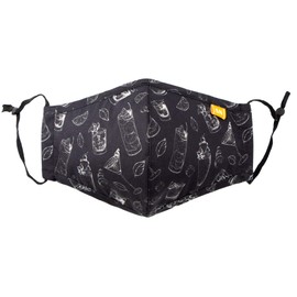 Spring Notion Reusable Washable Festive Christmas New Year Cotton Cloth Face Mask for Adults and Kids Cocktail Wine L