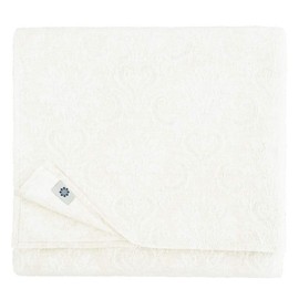 Linen & Cotton Jacquard Damask Tablecloth Table Linen Waverly 46% Linen 54% Cotton White/White (147 x 250 cm) Long Rectangular for Home Kitchen Decoration Catering Wedding