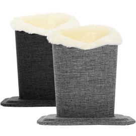 Operitacx 2 Pieces Plush Lined Glasses Holder Glasses Stand Case Sunglasses Holder Stand Glasses Case for Home Office Black Grey, Assorted colours 1