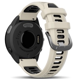 Farluya 20mm Silicone Watch Bands Compatible with Garmin Forerunner 165/55/Vivoactive 5/6,Soft Waterproof Quick Release Sport Strap for Venu Sq 2/ Forerunner 245/645/Vivoactive 3 Women Men