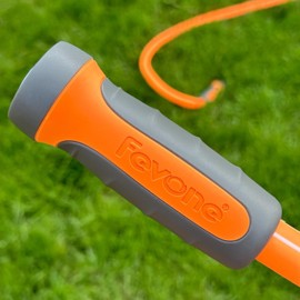 Fevone 105 ft Garden Hose, 2-Year Warranty Offered by Manufacturer, Heavy Duty Water Hose, Hybrid Polymer, Kink Resistance, 3/4" GHT Aluminum Fittings, 5/8" ID, 600 PSI, Drinking Water Safe (GH9)