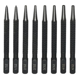 8 Pcs Centre Punch,4 Different Sizes Nail Punch Center Punch,Nail Punch Set for Drilling Holes and Marking 1/32" 2/32'' 3/32" 4/32''