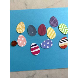 Unbranded Easter Eggs  die cuts scrapbook cards confetti