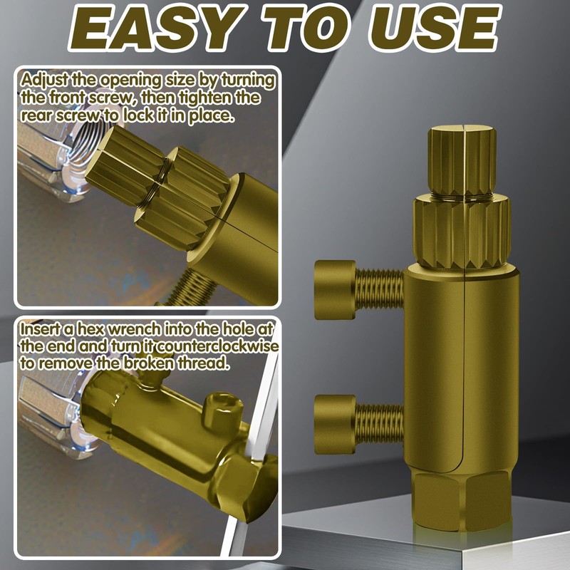 CYUXING Broken Valve Thread Extractor Broken Pipe Thread Extractor Tool,
