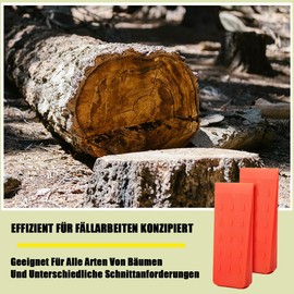 6 Piece Chainsaw Felling Wedge, 6 Inch Felling Wedge, Plastic, Chainsaw Felling Wedge Set, with a Pair of Gloves and a Mesh Bag, for Controlled Felling of Trees Tree Cutting