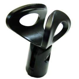YOVUS Black Flexible rubber adjustable mic holder clip for microphone stand NEW