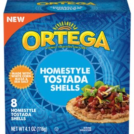 Ortega Homestyle Tostada Shells, 8 Count (Pack of 1)