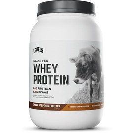 Levels Nutrition Levels Grass Fed Whey Protein Powder, No Artificials, 24G of Protein, Chocolate Peanut Butter, 2LB