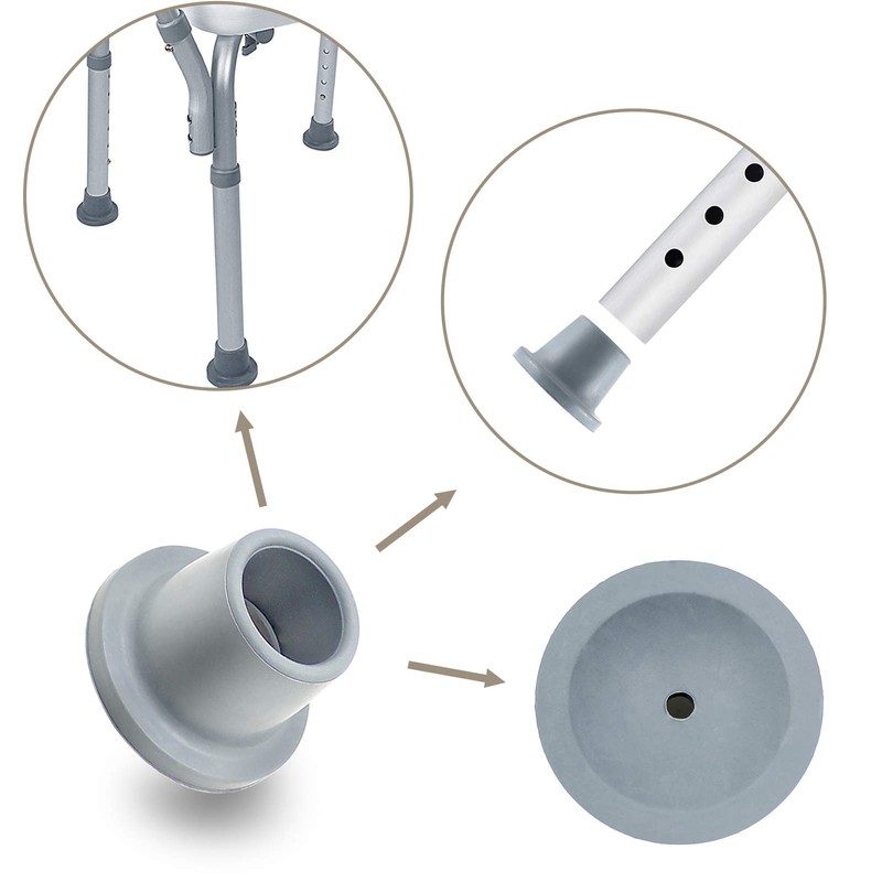 Amgiimor 4Pcs 1-1/8" I.D Grey Replacement Feet Rubber Suction Cup