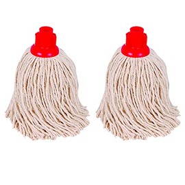 The Chemical Hut PY No10 - 132g Colour Coded Dual Screw & Push Fit Socket Mops (Red, 2)