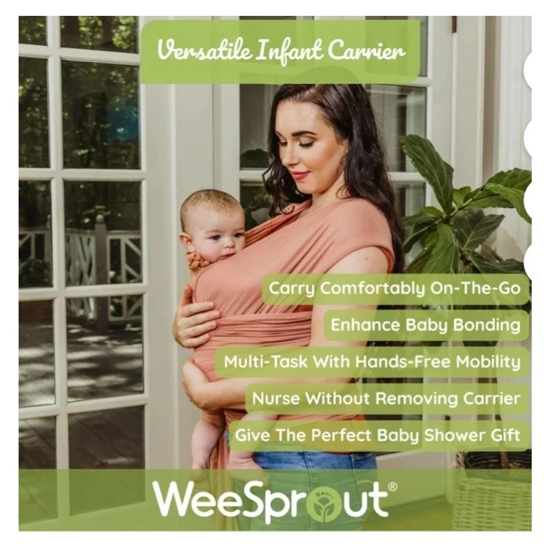 Wee Sprout Baby Wrap One Size Desert Rose 100% Lenzing