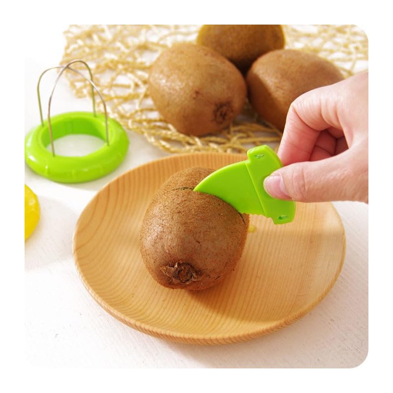Fruit Slicer, Green Fruit Kiwi Cutter Peeler, 2025 New Slicer
