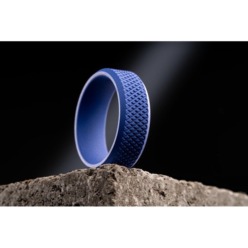 100S JEWELRY Knurl Tungsten Rings with Knurling Diamond Pattern Men