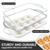 Vinino 1Pack Silicone Muffin Pan for Baking with Metal Reinforced