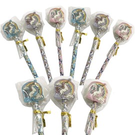 9 x Rainbow Unicorn Eraser Topper Pencils