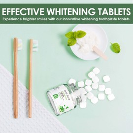 Oral Sure Toothpaste Tablets - Mint Flavor, Anti-Plaque, Anti-Cavity, Prevents Tooth Decay, Anti-Gingivitis, Oral Cleaner, Travel-Friendly, Fluoride-Free