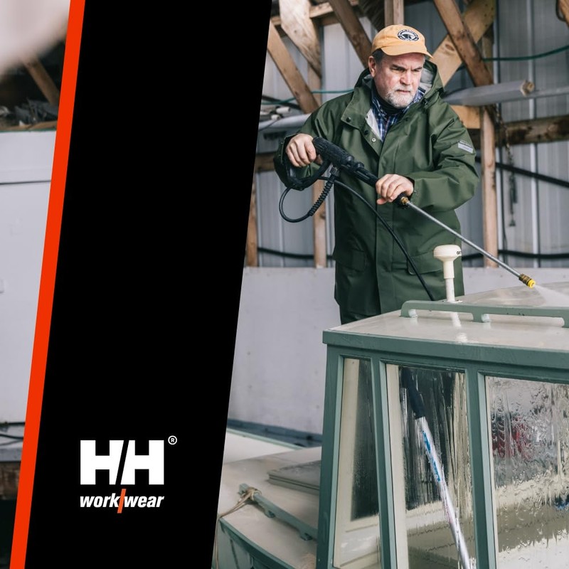 Helly-Hansen Workwear Mandal Waterproof Jacket for Men - Adjustable Hood,