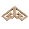 4pcs Wood Carved Mouldings Corner Onlay Applique Furniture Craft Unpainted