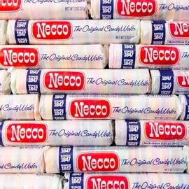 Necco Wafers Original Rolls Assorted Classic Flavored Hard Wafers Vintage Bulk Bundle Packs Fat-Free Gluten-Free Retro Candy Treats (Pack of 12)