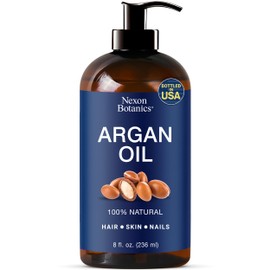 Argan Oil for Hair Growth 8 fl oz - 100% Natural Moroccan Argan oil for Face, Body, Skin and Nails - Aceite de Argan