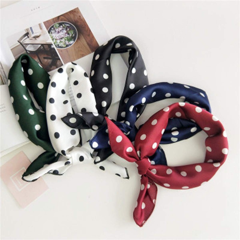 [ZOONAI] Women's Neck Square Scarf Soft Wrap Neckerchief Tie, Wave