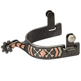 Men's Spur with Arrow Crossing Design, Black Multi Arrow Crossing