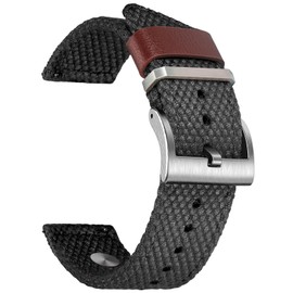 torbollo Quick Release Watch Straps - Width (18 mm, 20 mm, 22 mm, 24 mm) - Military Nylon Watch Straps with Metal Buckle Sports Watch Strap for Men Women, Black/2, Strap.