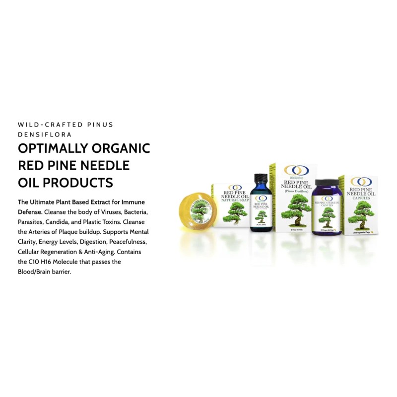 Optimally Organic Cápsulas Aceite Aguja Pino Rojo 30 Uni