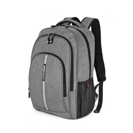 Mobile Edge Commuter Laptop Backpack for Men and Women, 16 Inch Computer Bag for Travel, Work, Commuting, with USB Charging Port, Lightweight, Gray, MEBPC2