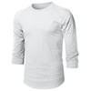 Hat and Beyond Mens Baseball Raglan 3/4 Sleeve Plain Casual