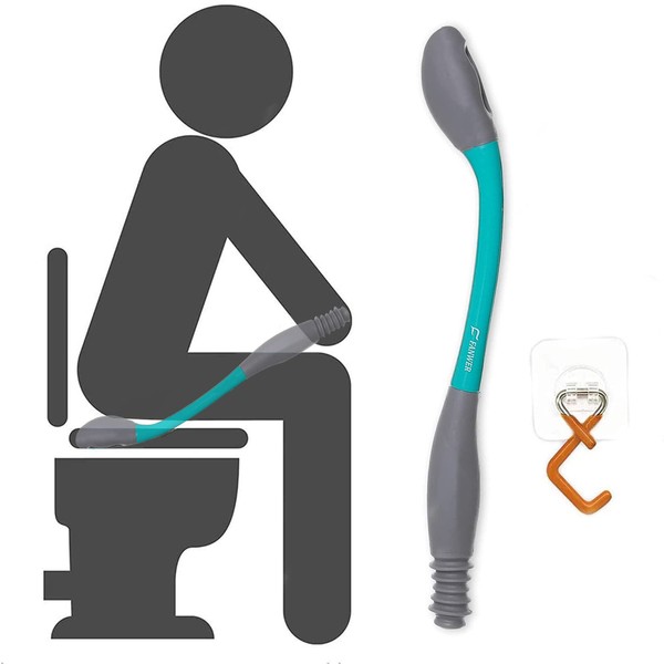 Fanwer Long Reach Bottom Buddy Wiping Aid, Self Wipe Toilet Aid for Fat People, Limited Mobility, Seniors, Preganacy, Disabled, Arthritis, Surgery