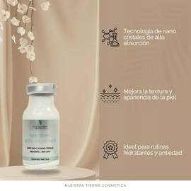 Nuestra Tierra Cosmética Nanoderm Ácido Hialurónico, Suero Facial de Nanocristales, Hidratante y Antiedad, con Tónico Hyalu Ceramidas