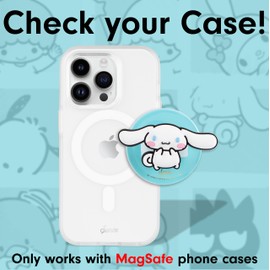 Sonix x Sanrio Magnetic Phone Grip, MagSafe Silicone Ring Loop Grip - Detachable Holder for Hand, Soft MagSafe Grip | Light Blue, Baby Blue | Cinnamoroll