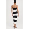 endless rose Stripe Tube Mini Dress, Black/White, M