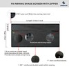 SHADEPLUS RV Awning Sun Shade Screen 8'x12'3''(Fit for 13' Awning),Black