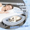 Midollarle Bedside Cat Bed, Foldable Cat Bed Attaches to Bed