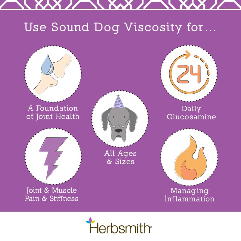 Herbsmith Sound Dog Viscosity Advanced Joint Support For Dogs, 60