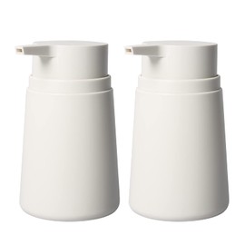 Topsky Soap Dispenser with Plastic Pump, 320ml Liquid Hand Soap Dispenser, Rustproof Pump for Kitchen & Bathroom, Great for Lotions, Essential Oil, Liquid Soaps, 2 Pack (White)