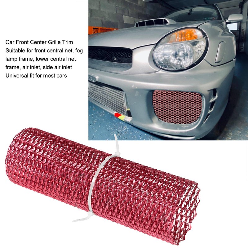 Car Front Center Grid Grille Rhombic Mesh Stable Structure Aluminum
