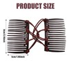2 Pcs Plastic Double Hair Combs Elastic Magic Hair Clip