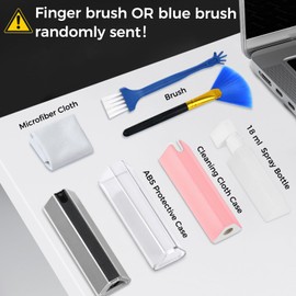 2 Pack Screen Cleaner Spray and Wipe, Computer Screen Cleaner, Laptop Screen Cleaner, Car Screen Cleaner, 2in1 Touchscreen Mist Cleaner Anti Fingerprint-Grey Pink