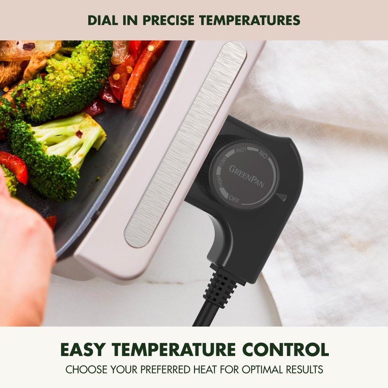 GreenPan Advanced 12” X 15” Electric Skillet with Lid, 7QT